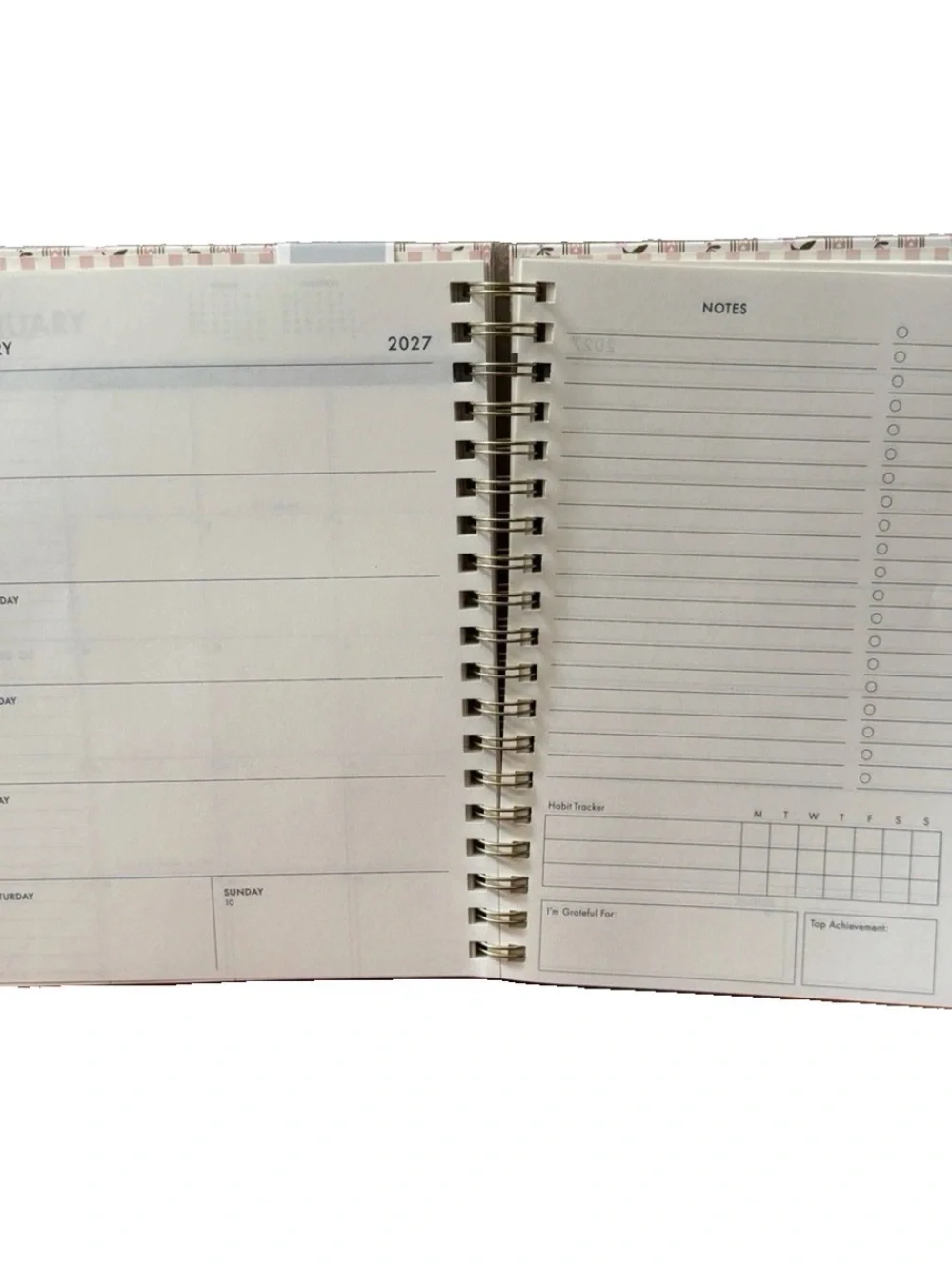 Eccolo Planner 2026- 2027 18-Month Weekly & Monthly Planner Hard Cover 10x8”
